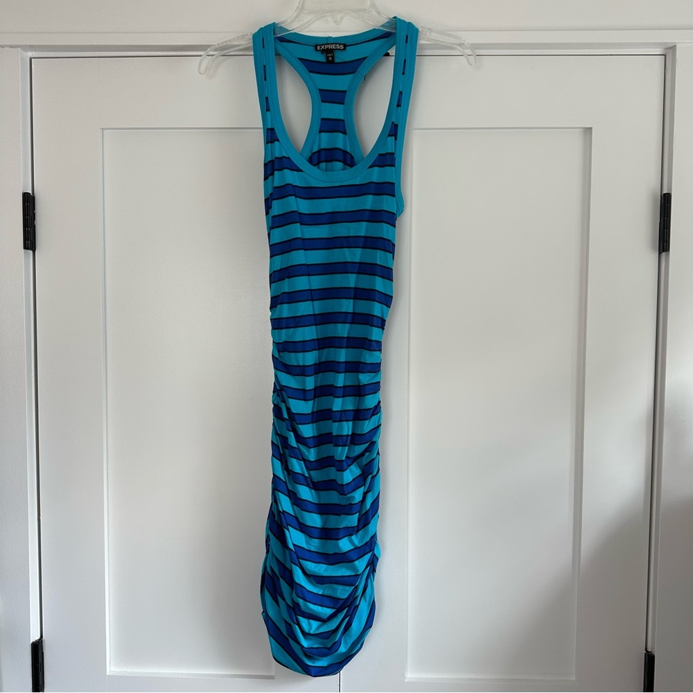 Like New! EXPRESS Side Rouched Stripe Dress